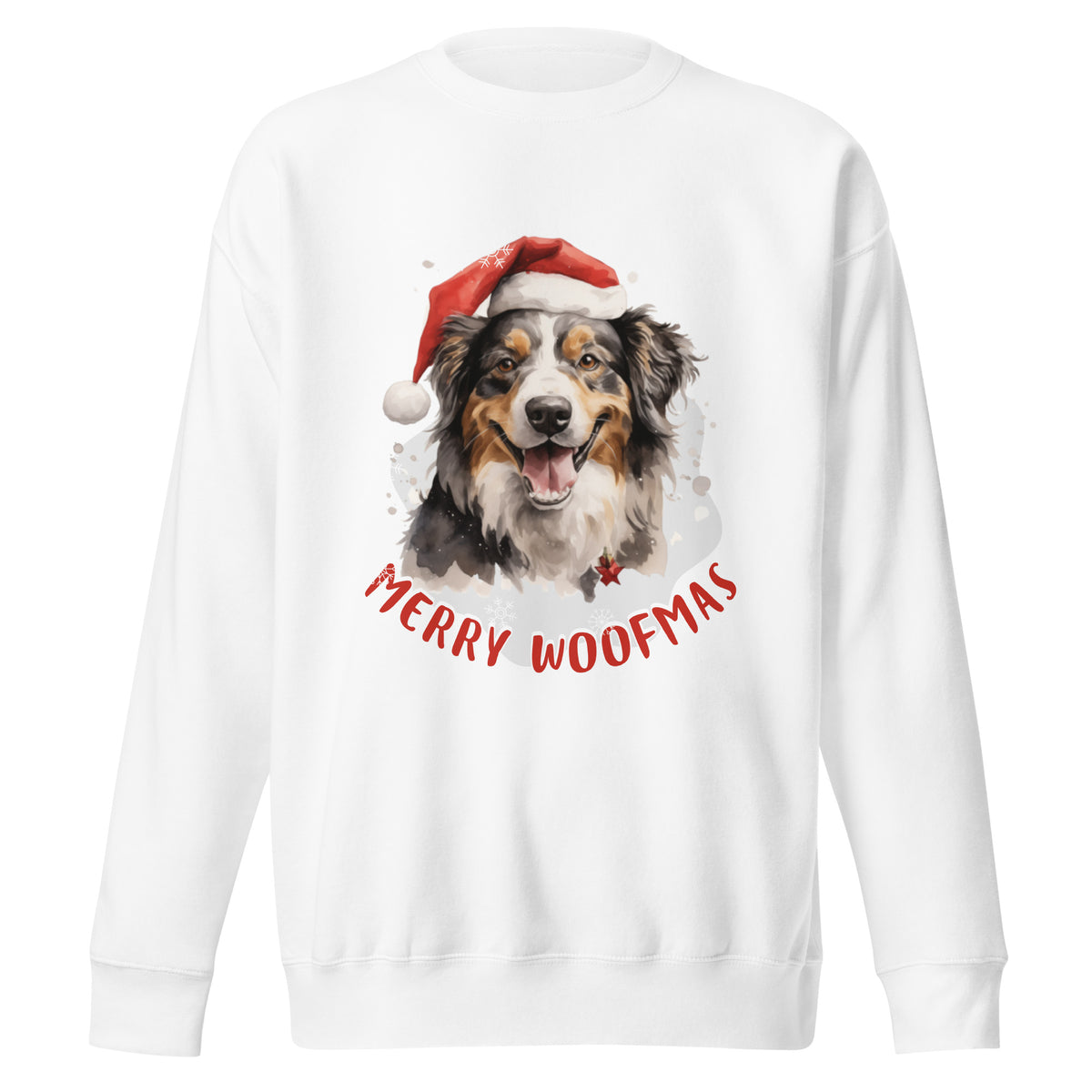 Unisex Premium Sweatshirt Australian Shepherd - Merry Woofmas
