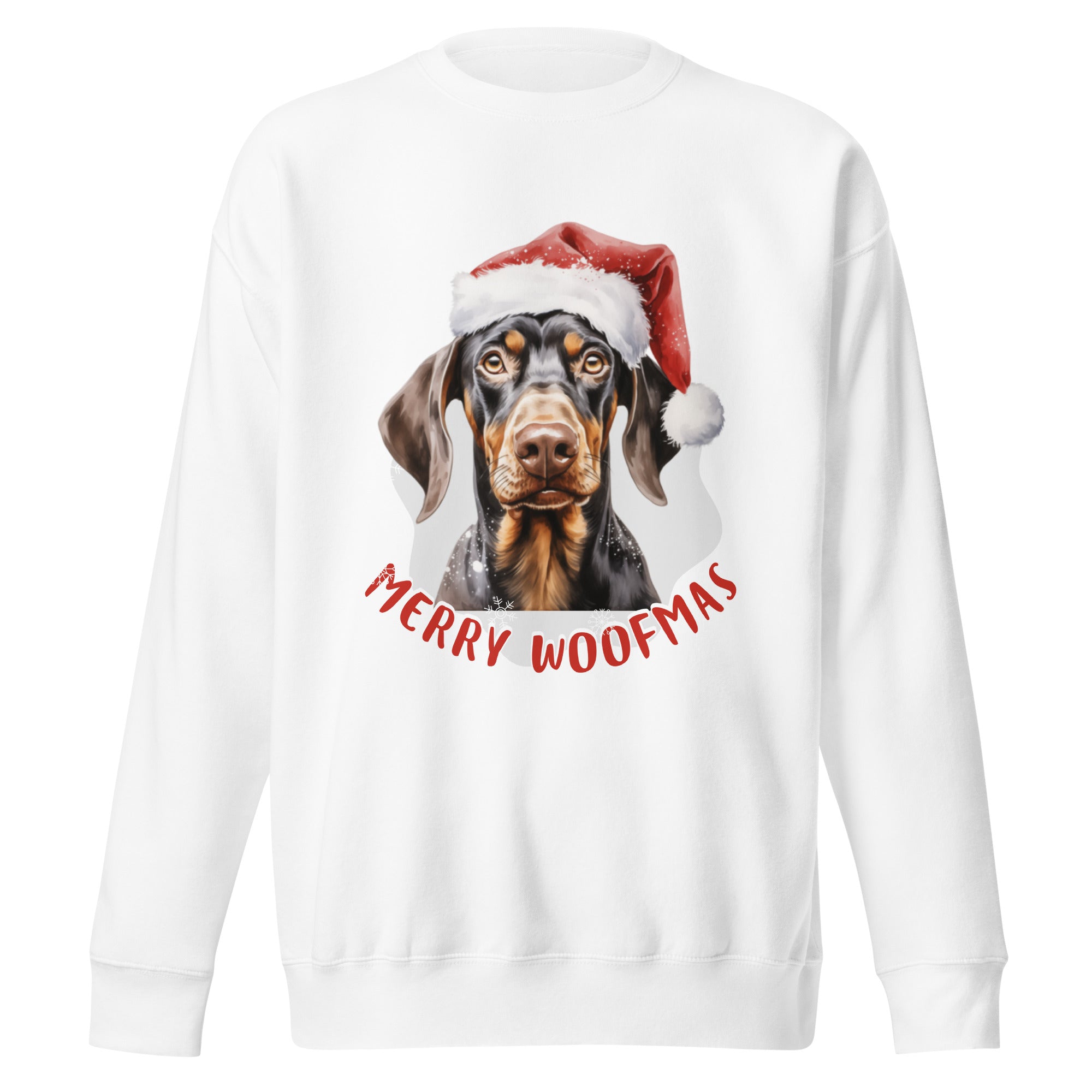 Unisex Premium Sweatshirt Doberman - Merry Woofmas