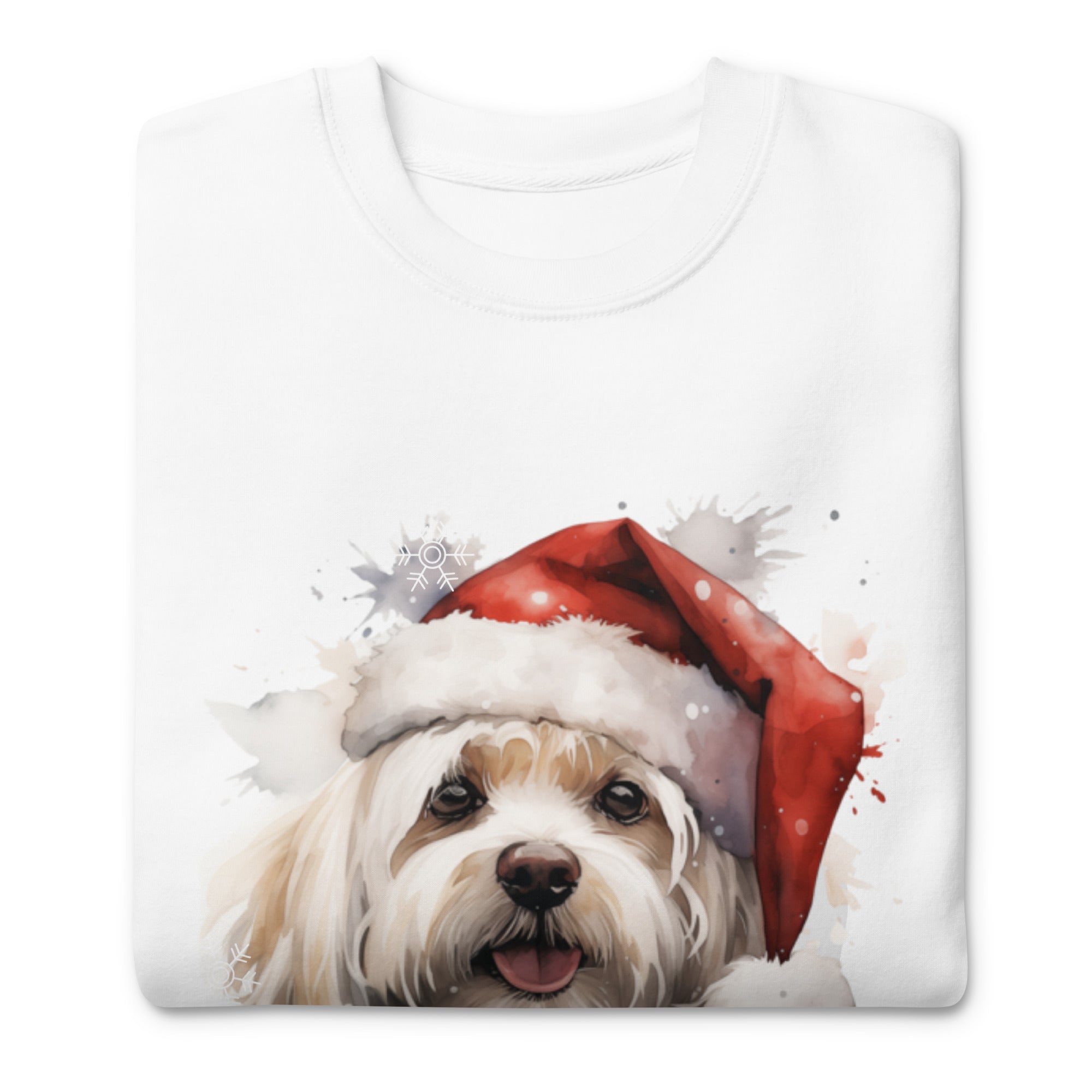 Unisex Premium Sweatshirt Maltese - Merry Woofmas