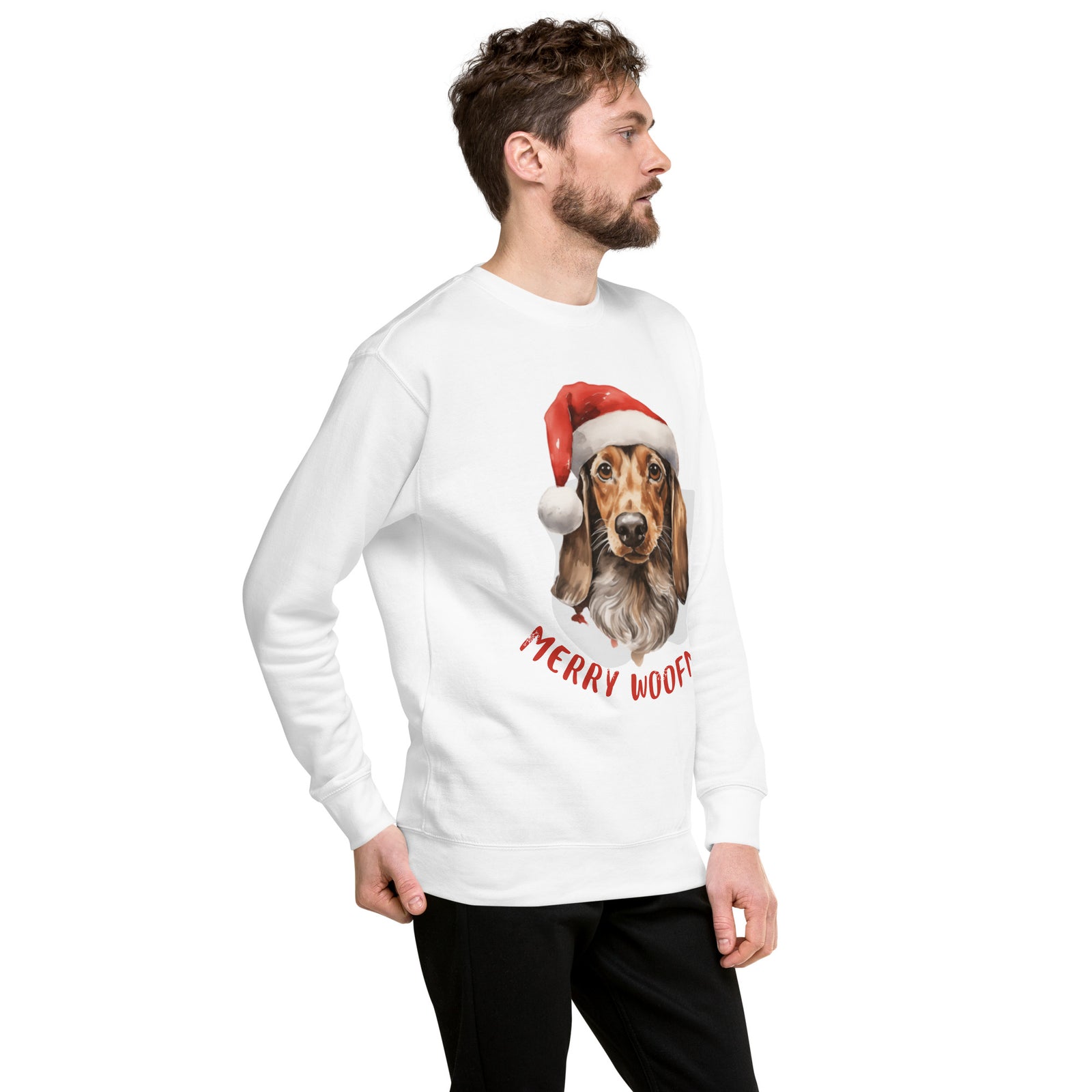 Unisex Premium Sweatshirt Danchshund - Merry Woofmas
