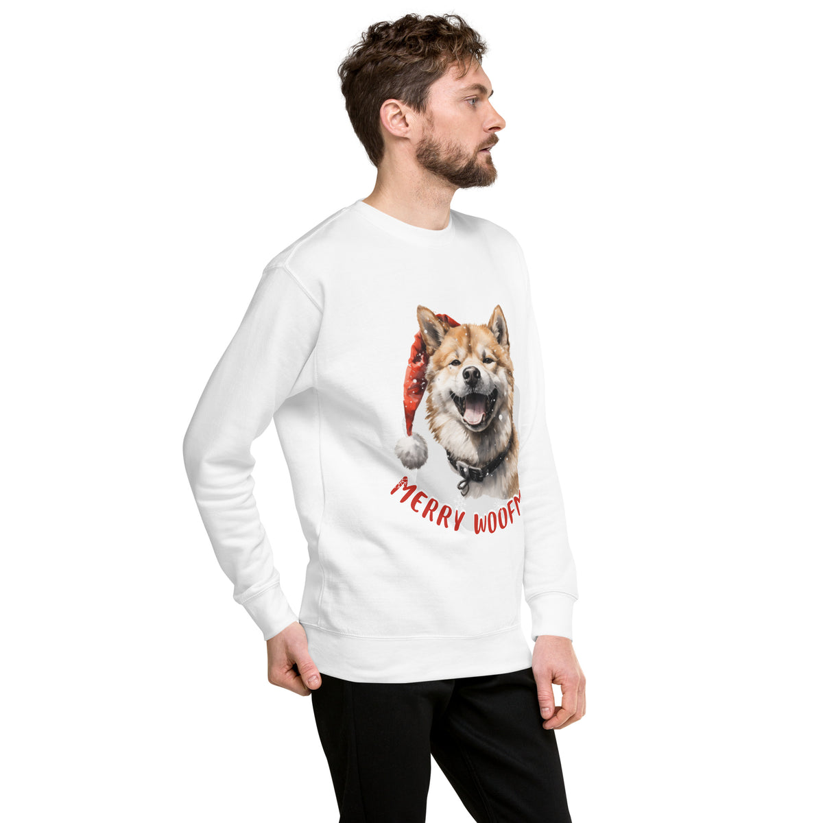 Unisex Premium Sweatshirt Akita - Merry Woofmas