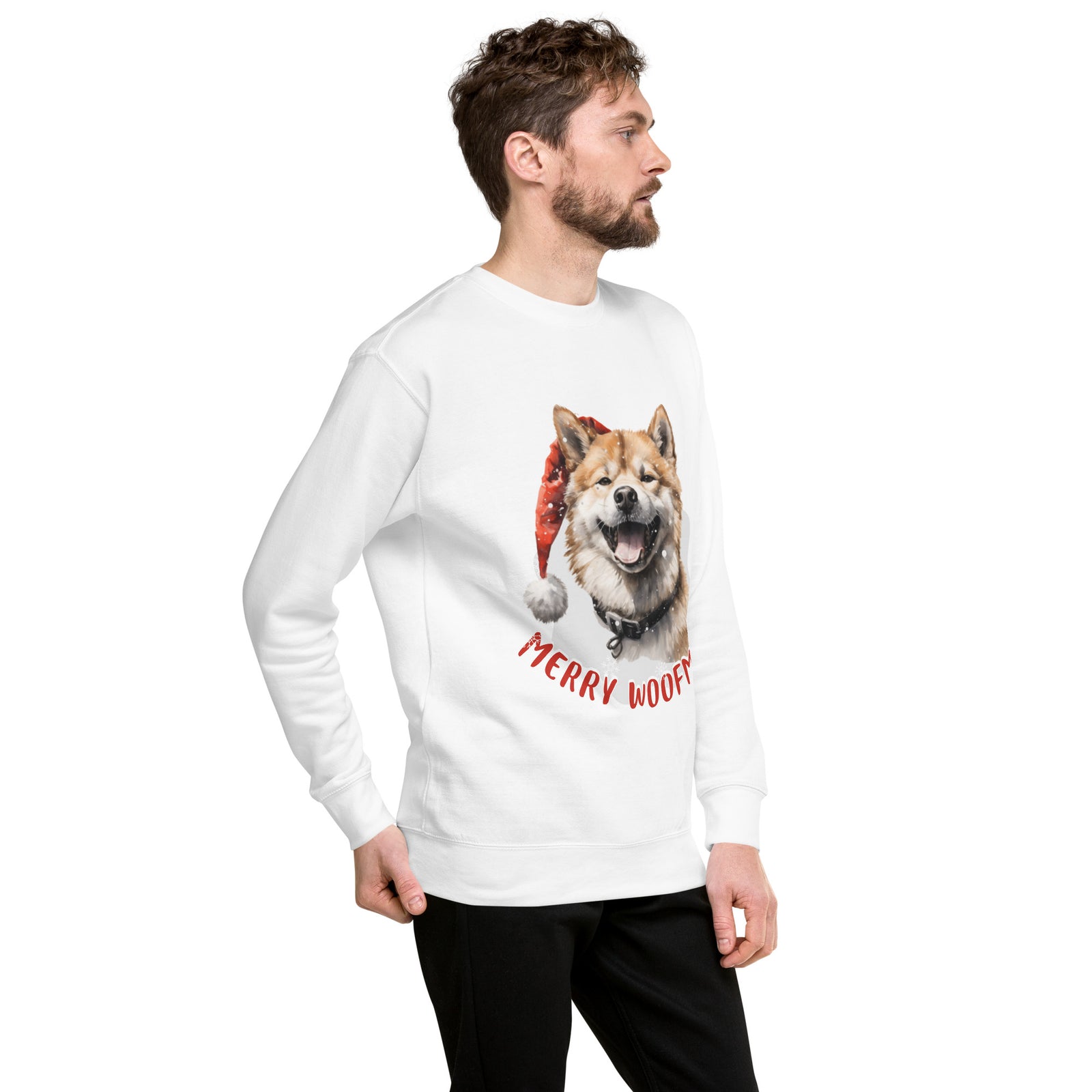 Unisex Premium Sweatshirt Akita - Merry Woofmas