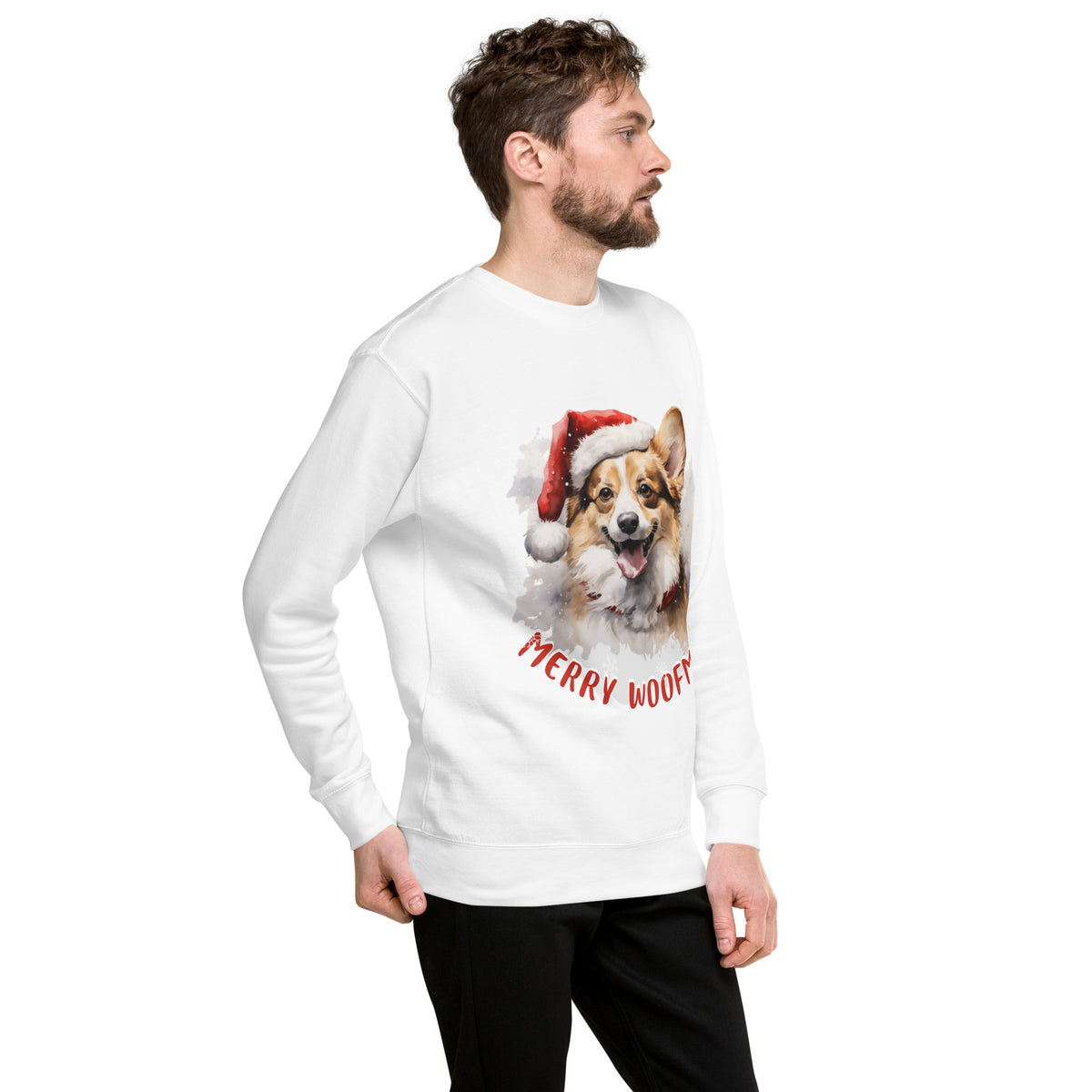 Unisex Premium Sweatshirt Pembroke Welsh Corgi - Merry Woofmas