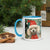 Mug with Color Inside Poodle - Merry Woofmas