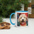 Mug with Color Inside Poodle - Merry Woofmas