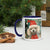 Mug with Color Inside Poodle - Merry Woofmas