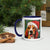 Mug with Color Inside Beagle - Merry Woofmas