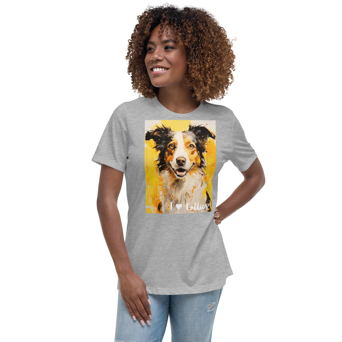 Women's Relaxed T-Shirt - I ❤ Dogs - Border Collie