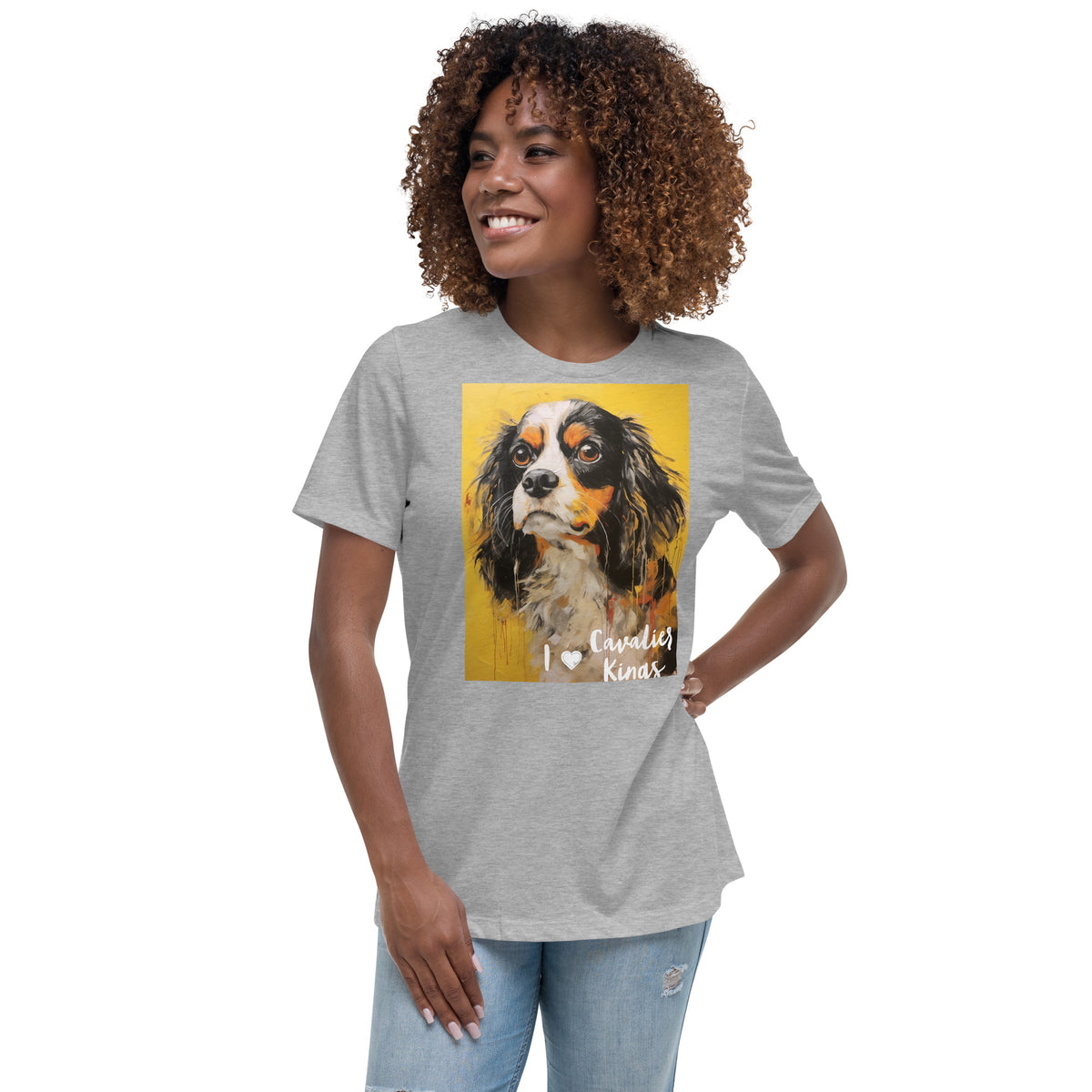 Women's Relaxed T-Shirt - I ❤ Dogs - Cavalier King Charles Spaniel