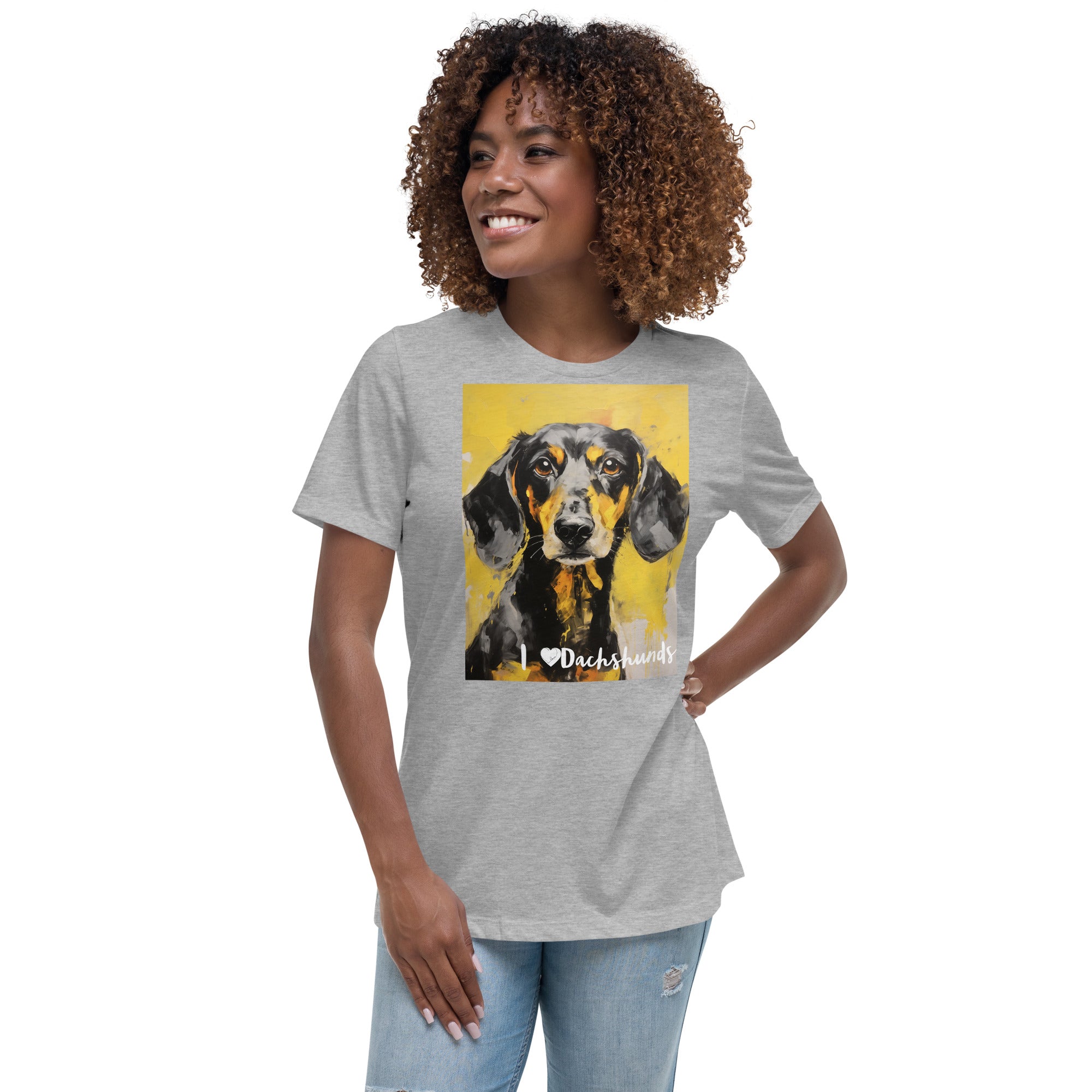 Women's Relaxed T-Shirt - I ❤ Dogs - Dachshund