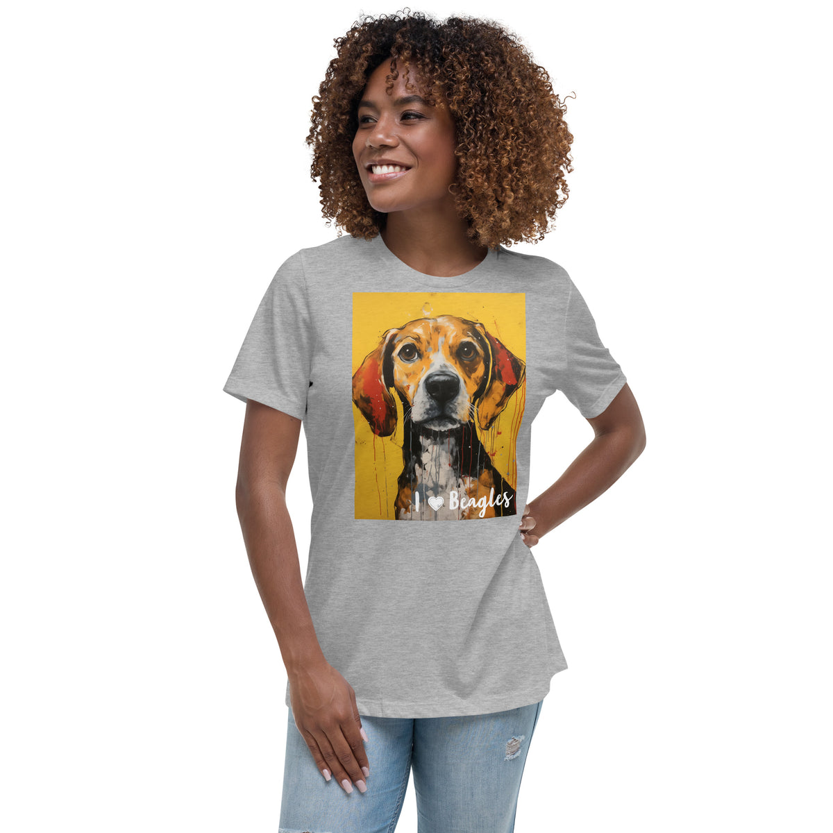 Women's Relaxed T-Shirt - I ❤ Dogs - Beagle