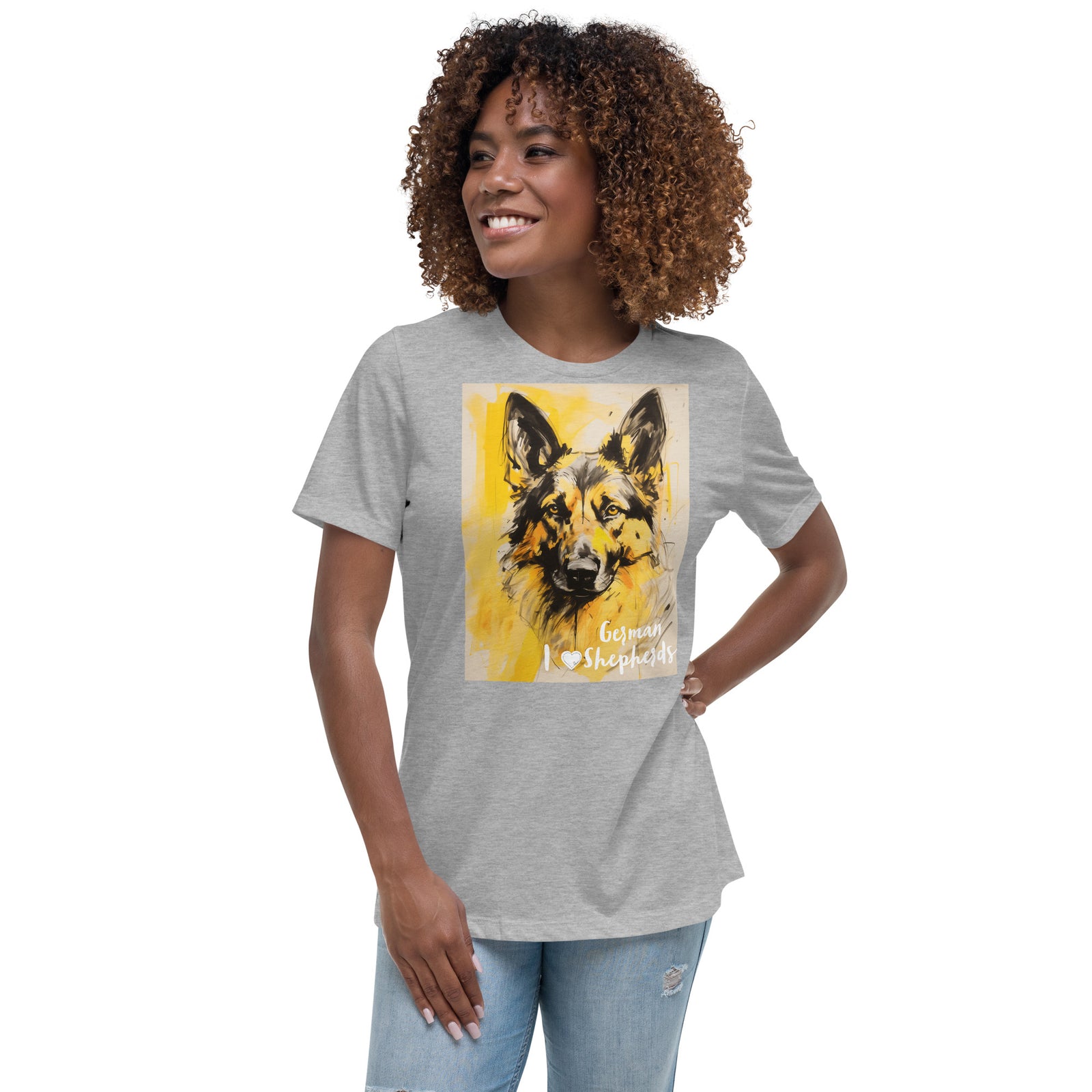 Women's Relaxed T-Shirt - I ❤ Dogs - German Shepherd