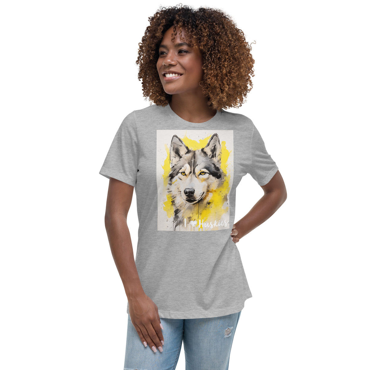 Women's Relaxed T-Shirt - I ❤ Dogs - Siberian Husky