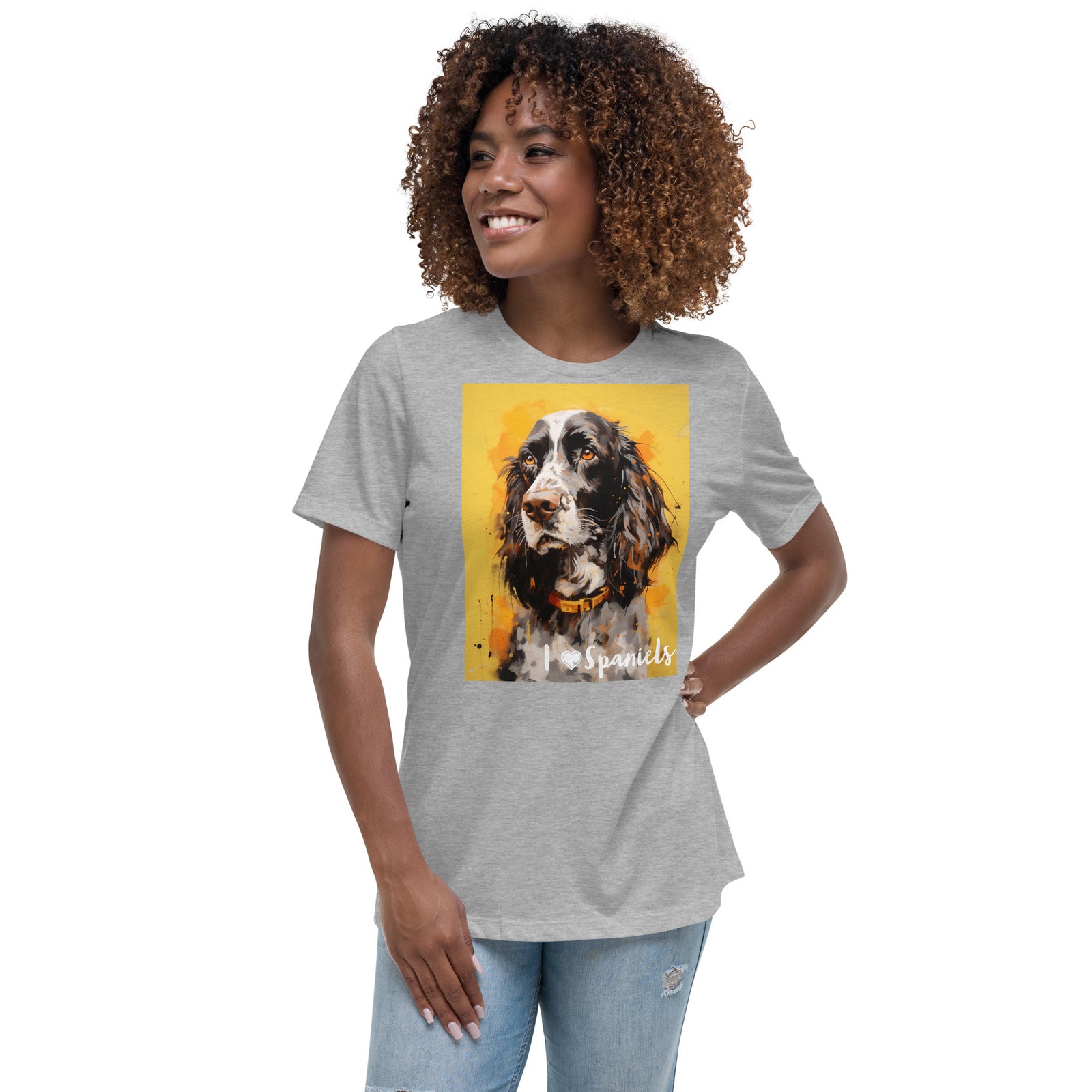 Women's Relaxed T-Shirt - I ❤ Dogs - Cocker Spaniel (American)