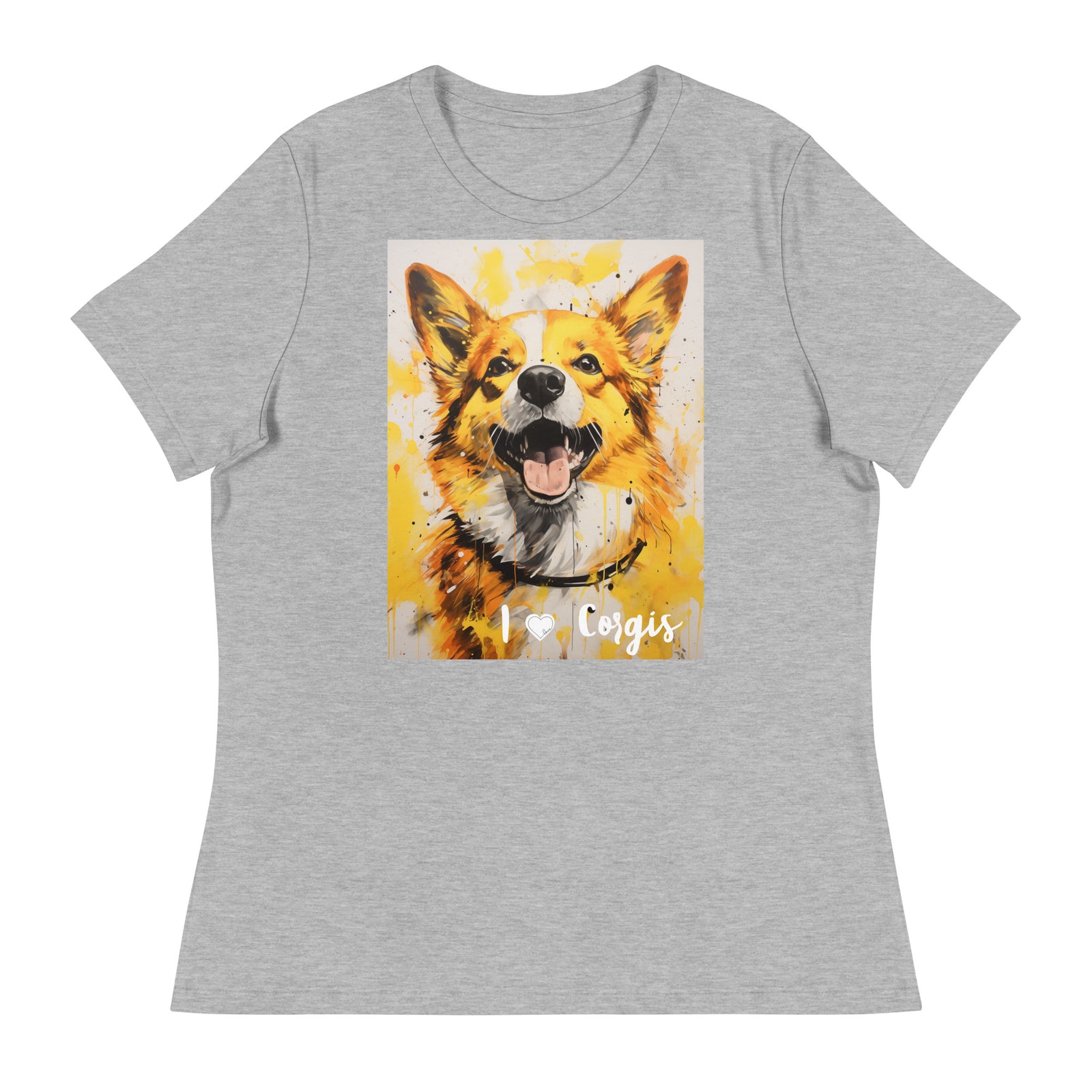 Women's Relaxed T-Shirt - I ❤ Dogs - Pembroke Welsh Corgi