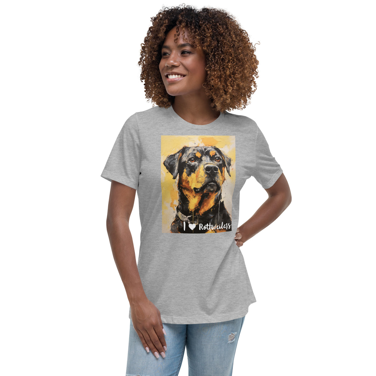 Women's Relaxed T-Shirt - I ❤ Dogs - Rottweiler
