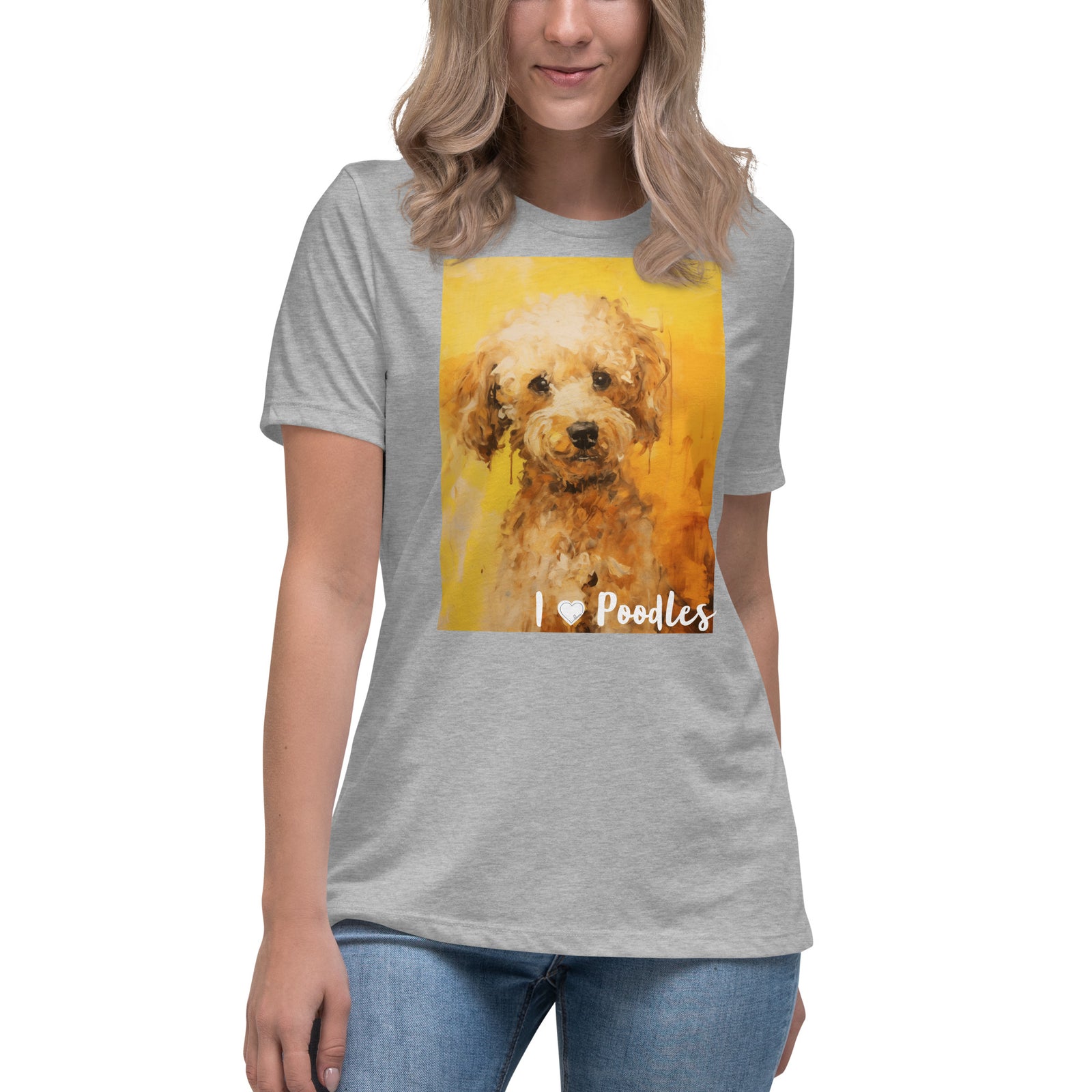 Women's Relaxed T-Shirt - I ❤ Dogs - Poodle