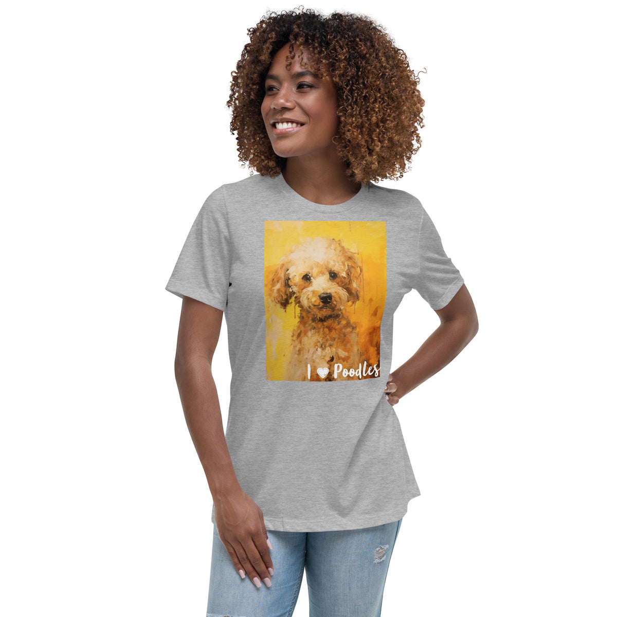 Women's Relaxed T-Shirt - I ❤ Dogs - Poodle