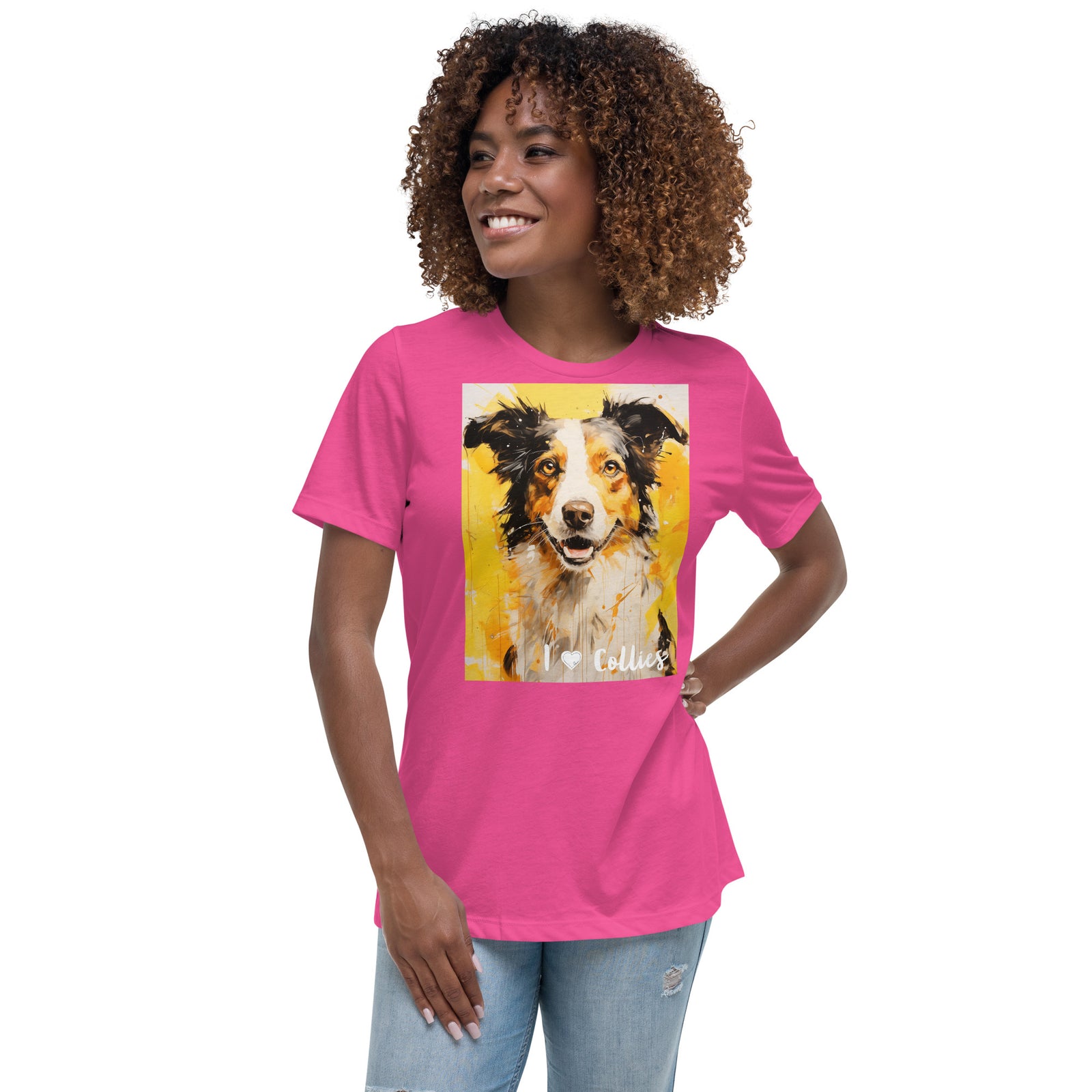 Women's Relaxed T-Shirt - I ❤ Dogs - Border Collie