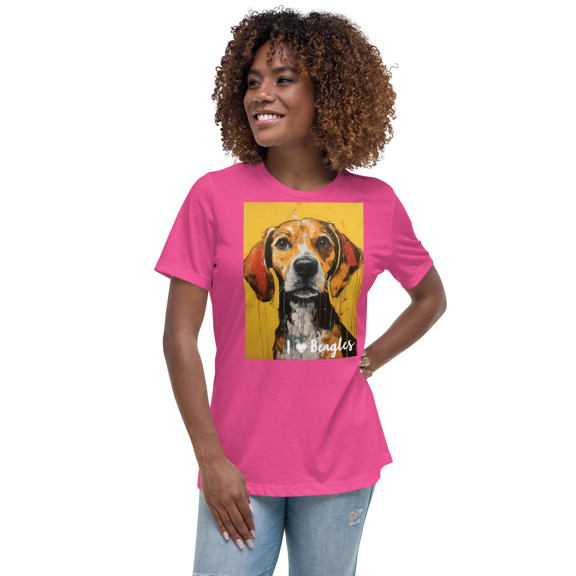 Women's Relaxed T-Shirt - I ❤ Dogs - Beagle