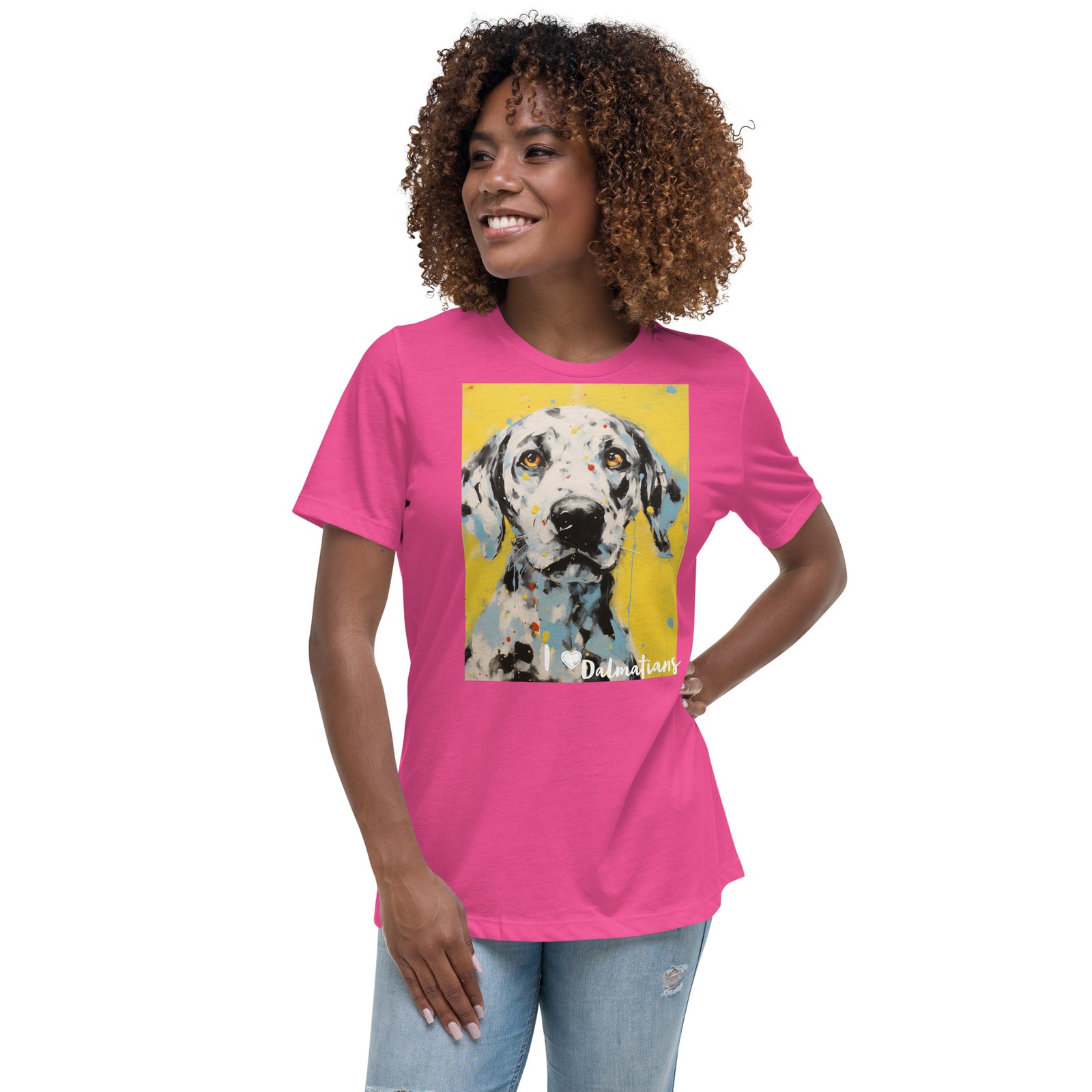 Women's Relaxed T-Shirt - I ❤ Dogs - Dalmatian
