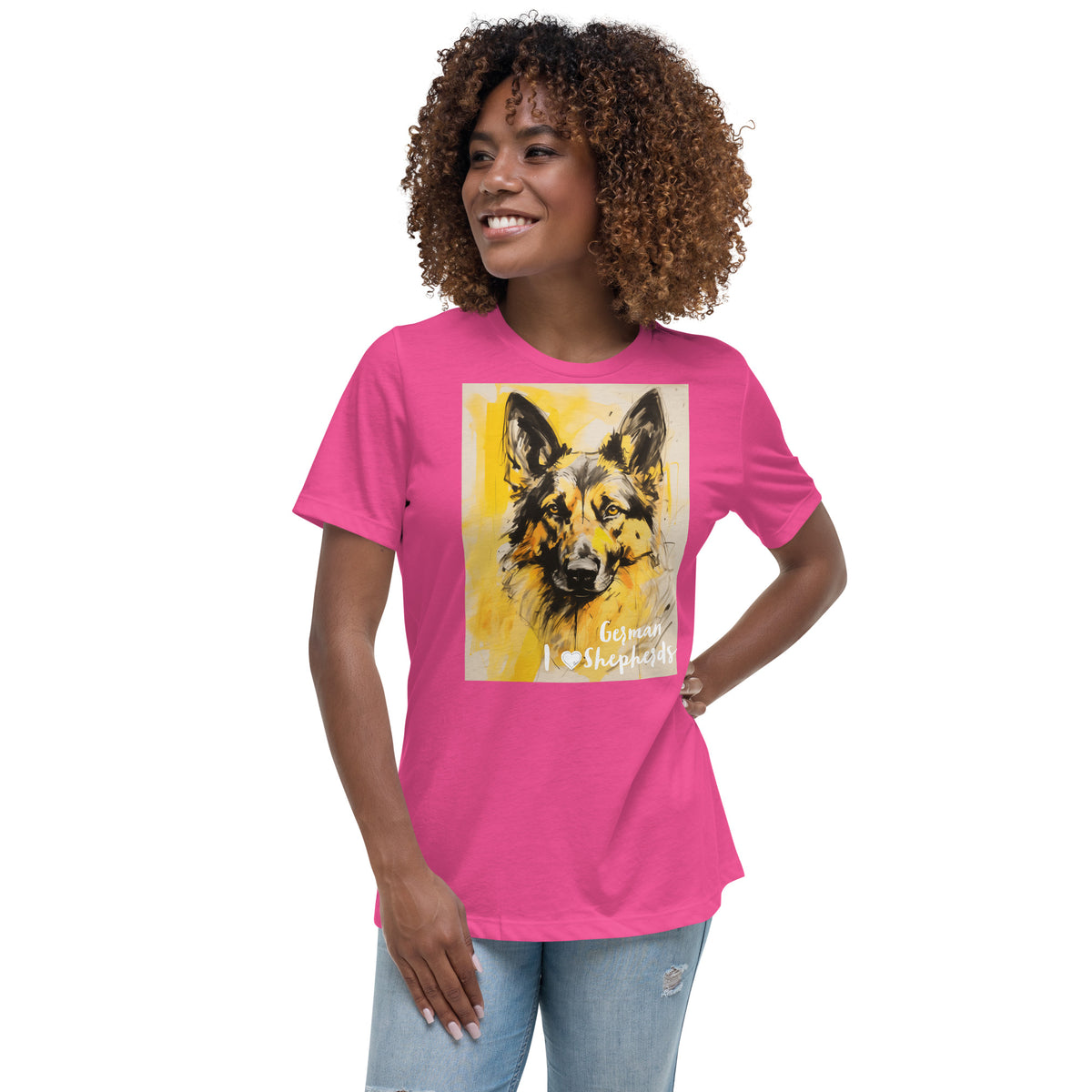 Women's Relaxed T-Shirt - I ❤ Dogs - German Shepherd