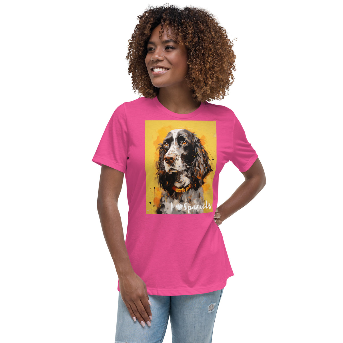 Women's Relaxed T-Shirt - I ❤ Dogs - Cocker Spaniel (American)