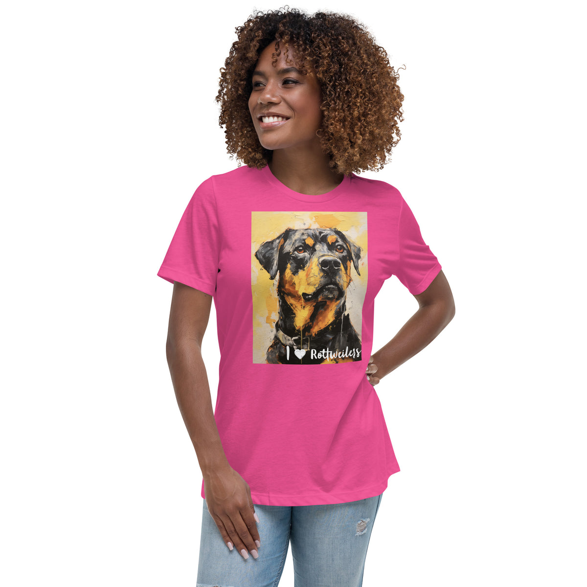 Women's Relaxed T-Shirt - I ❤ Dogs - Rottweiler