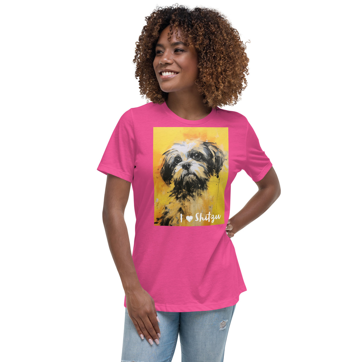 Women's Relaxed T-Shirt - I ❤ Dogs - Shih Tzu