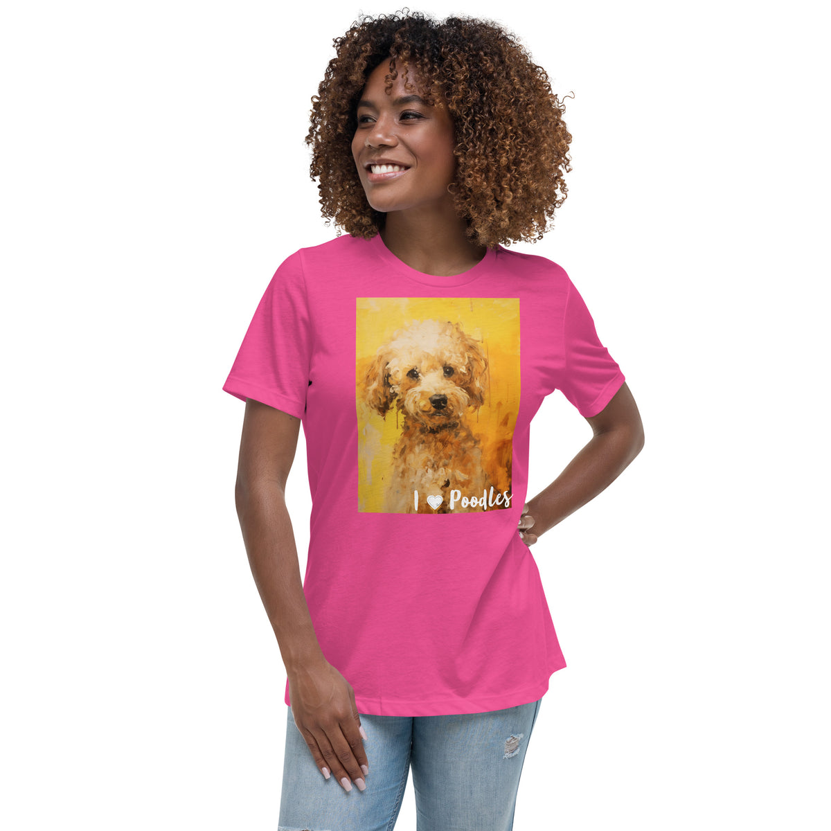 Women's Relaxed T-Shirt - I ❤ Dogs - Poodle