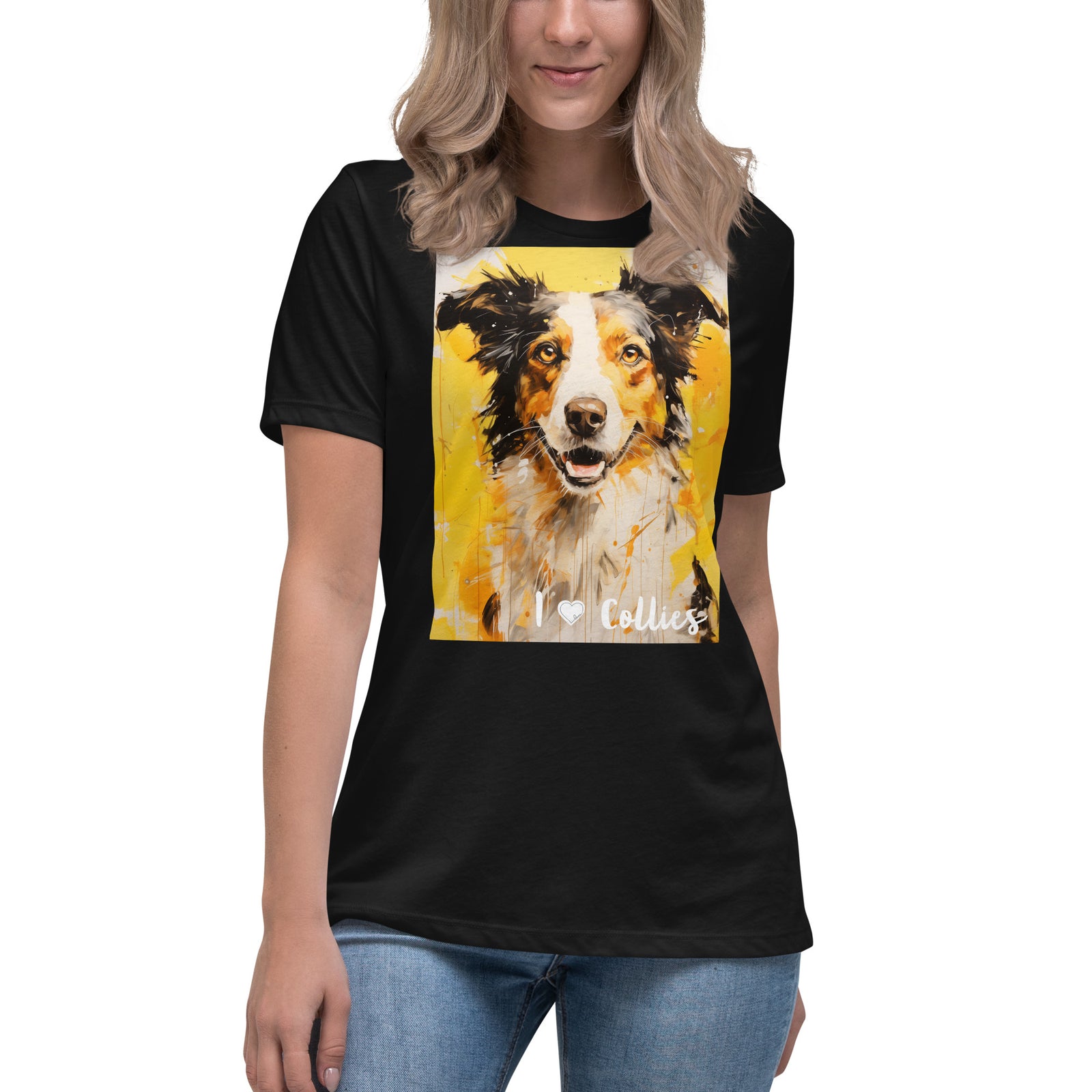 Women's Relaxed T-Shirt - I ❤ Dogs - Border Collie