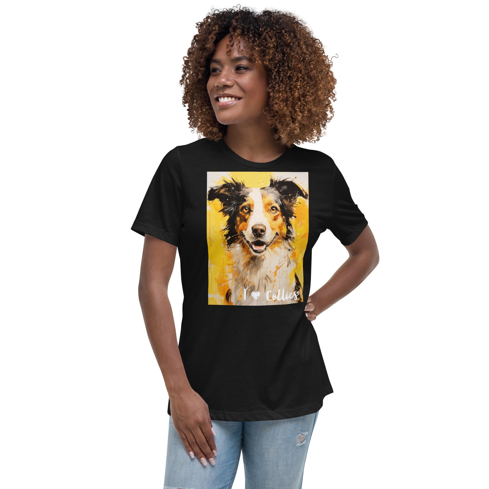 Women's Relaxed T-Shirt - I ❤ Dogs - Border Collie