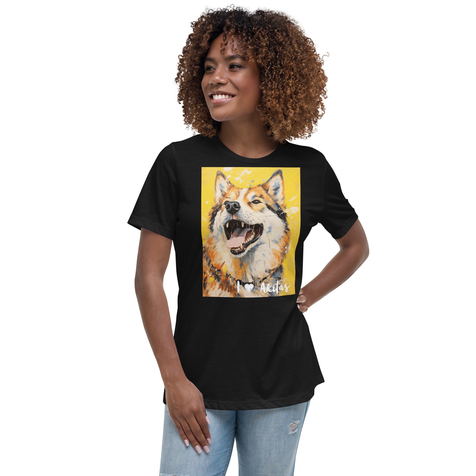 Women's Relaxed T-Shirt - I ❤ Dogs - Akita