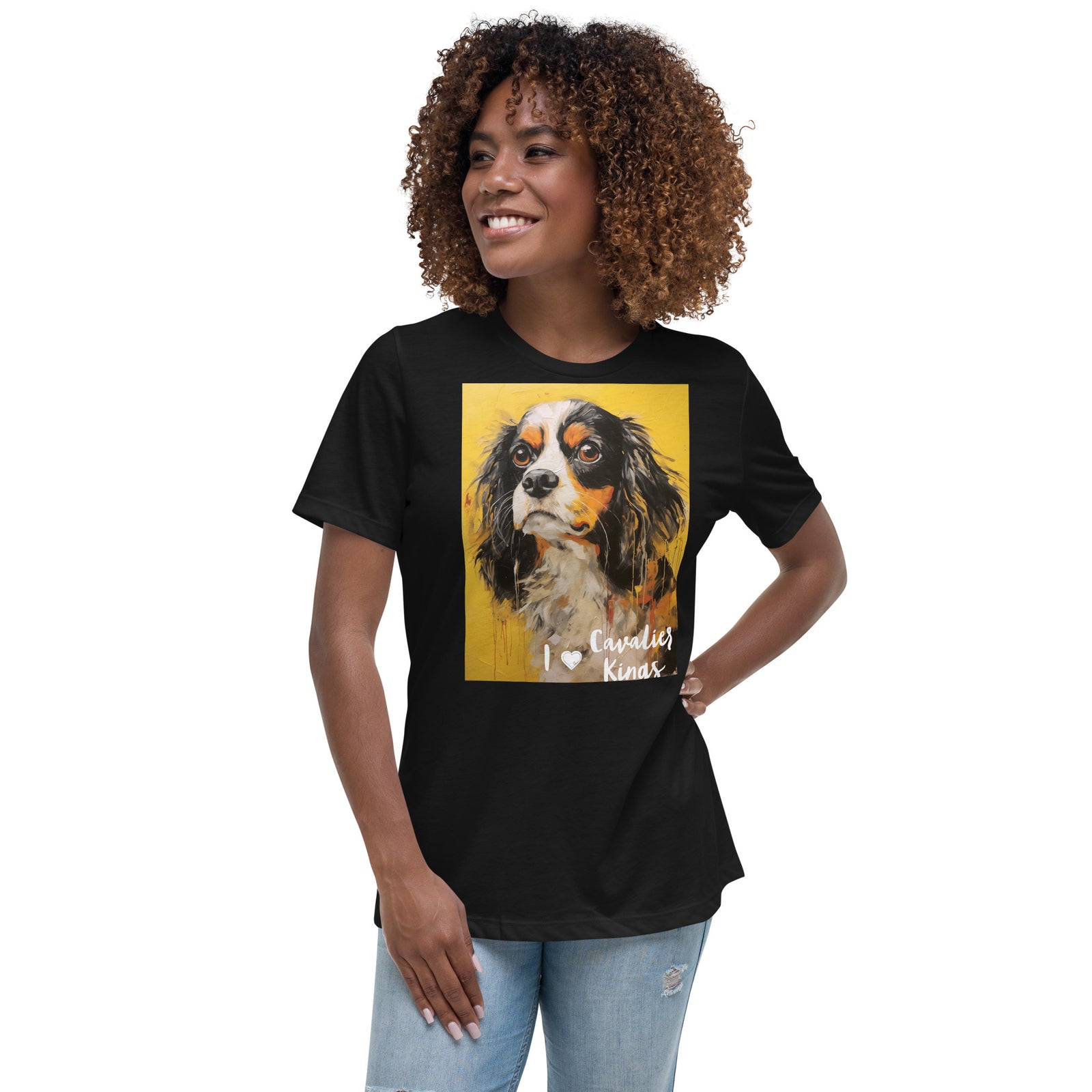 Women's Relaxed T-Shirt - I ❤ Dogs - Cavalier King Charles Spaniel