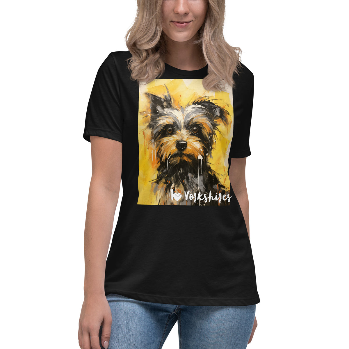 Women's Relaxed T-Shirt - I ❤ Dogs - Yorkshire Terrier