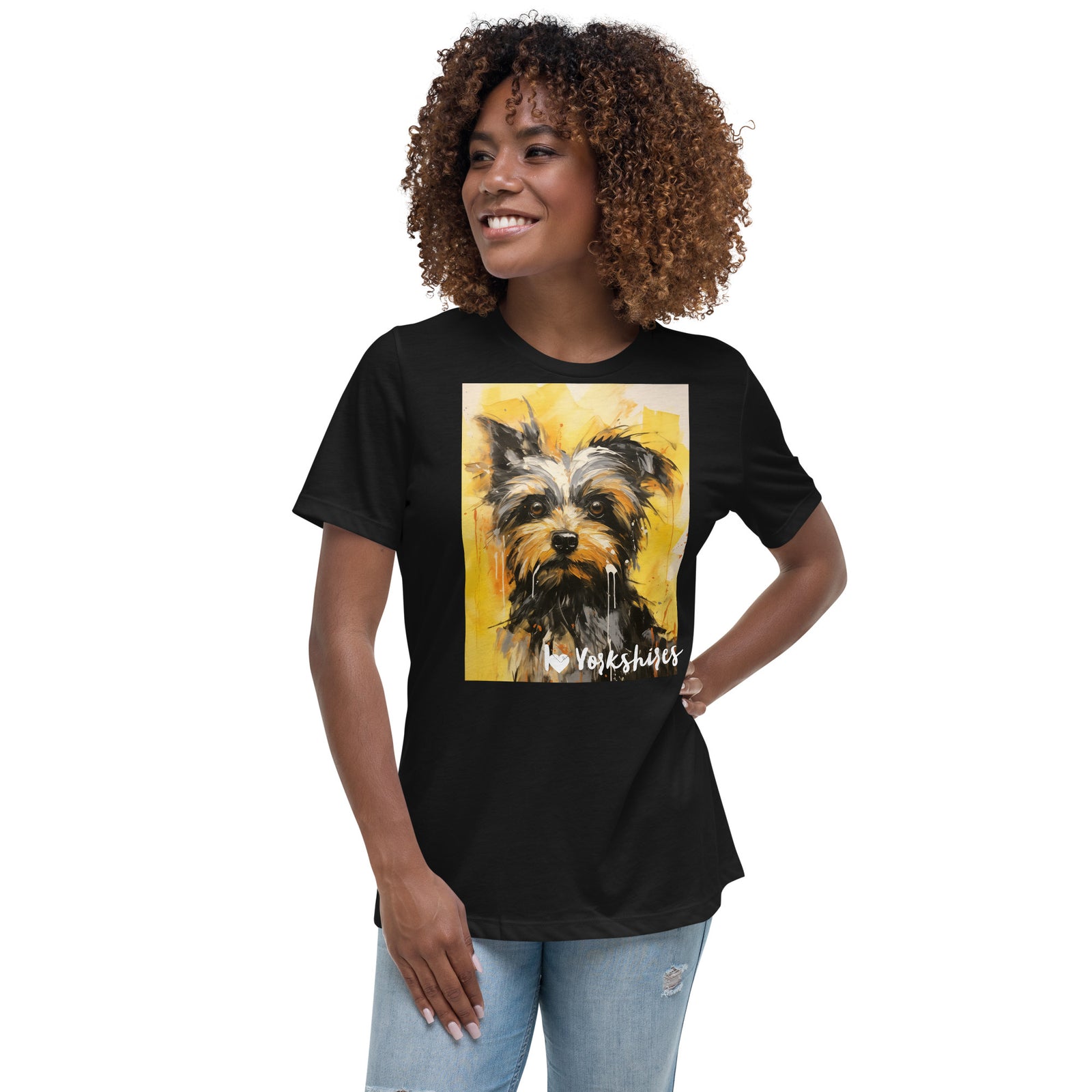 Women's Relaxed T-Shirt - I ❤ Dogs - Yorkshire Terrier