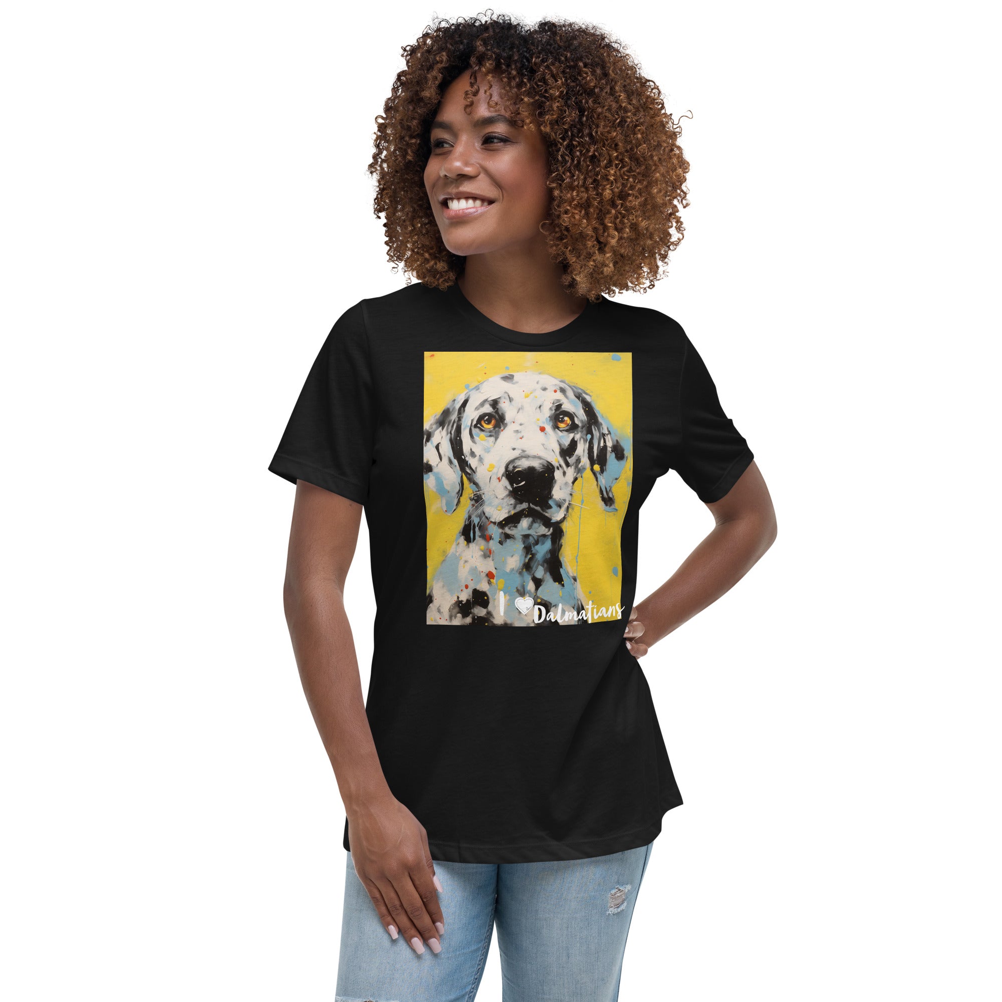 Women's Relaxed T-Shirt - I ❤ Dogs - Dalmatian