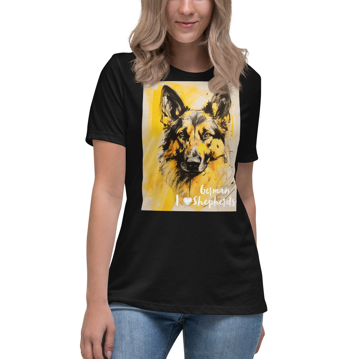 Women's Relaxed T-Shirt - I ❤ Dogs - German Shepherd