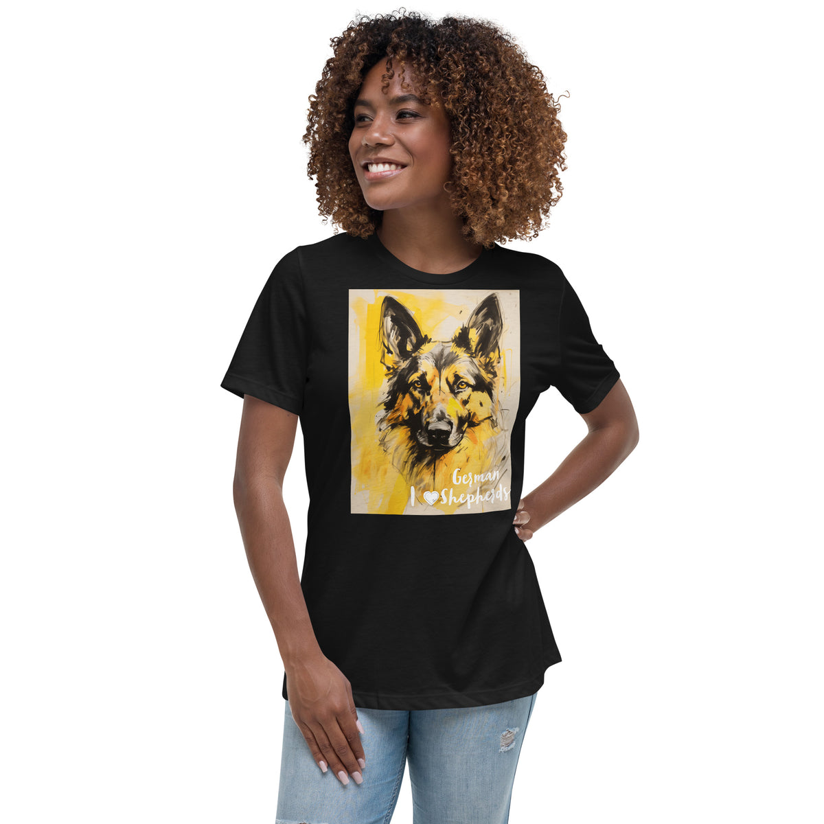 Women's Relaxed T-Shirt - I ❤ Dogs - German Shepherd