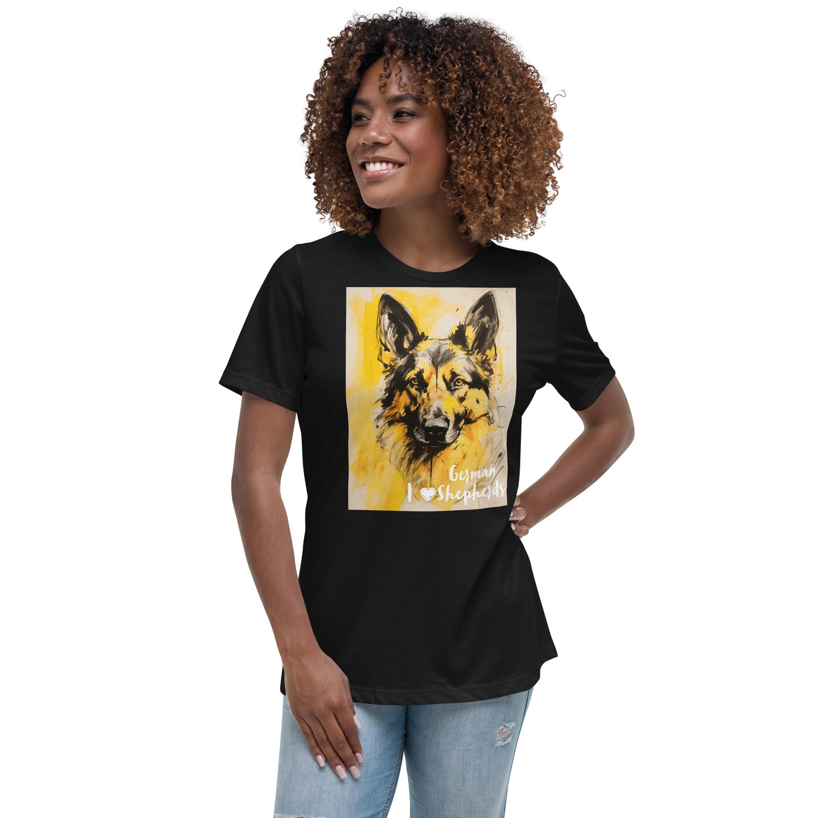 Women's Relaxed T-Shirt - I ❤ Dogs - German Shepherd