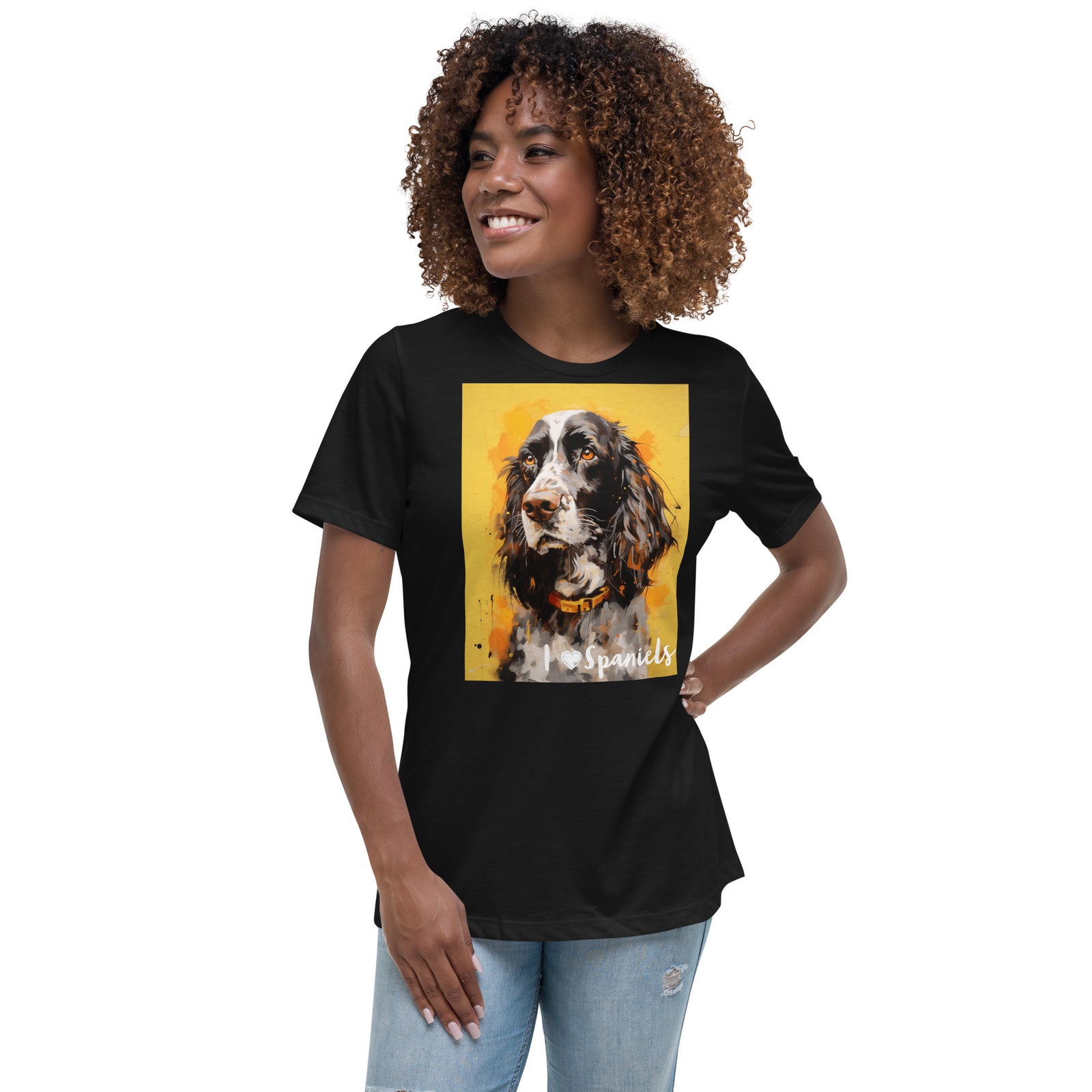 Women's Relaxed T-Shirt - I ❤ Dogs - Cocker Spaniel (American)
