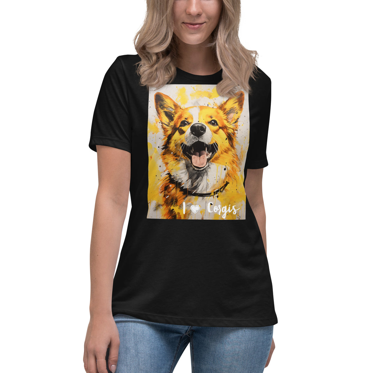 Women's Relaxed T-Shirt - I ❤ Dogs - Pembroke Welsh Corgi