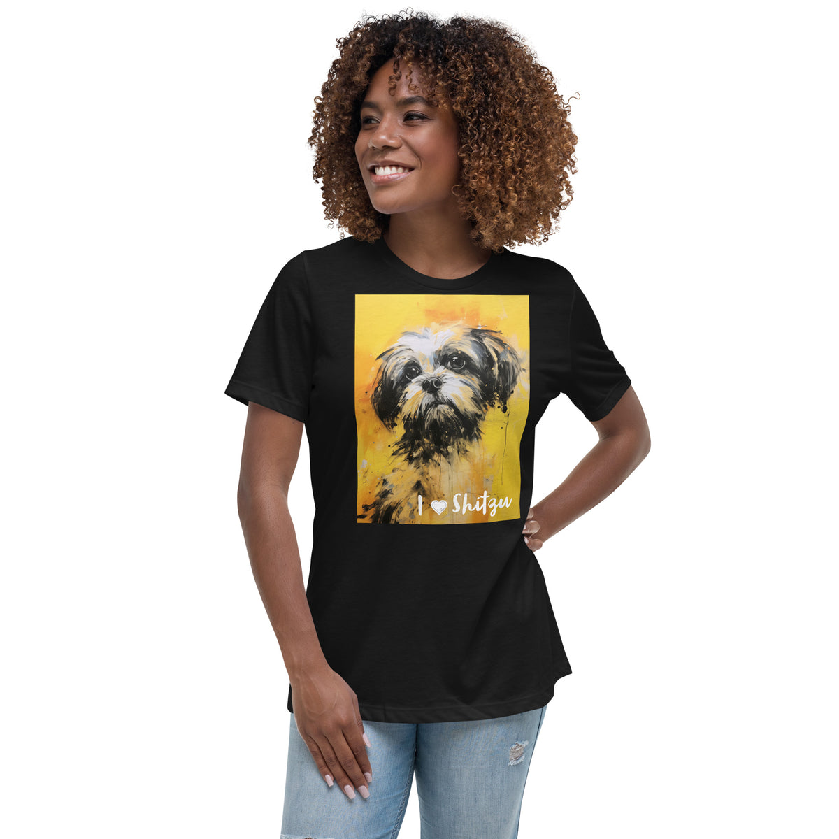 Women's Relaxed T-Shirt - I ❤ Dogs - Shih Tzu