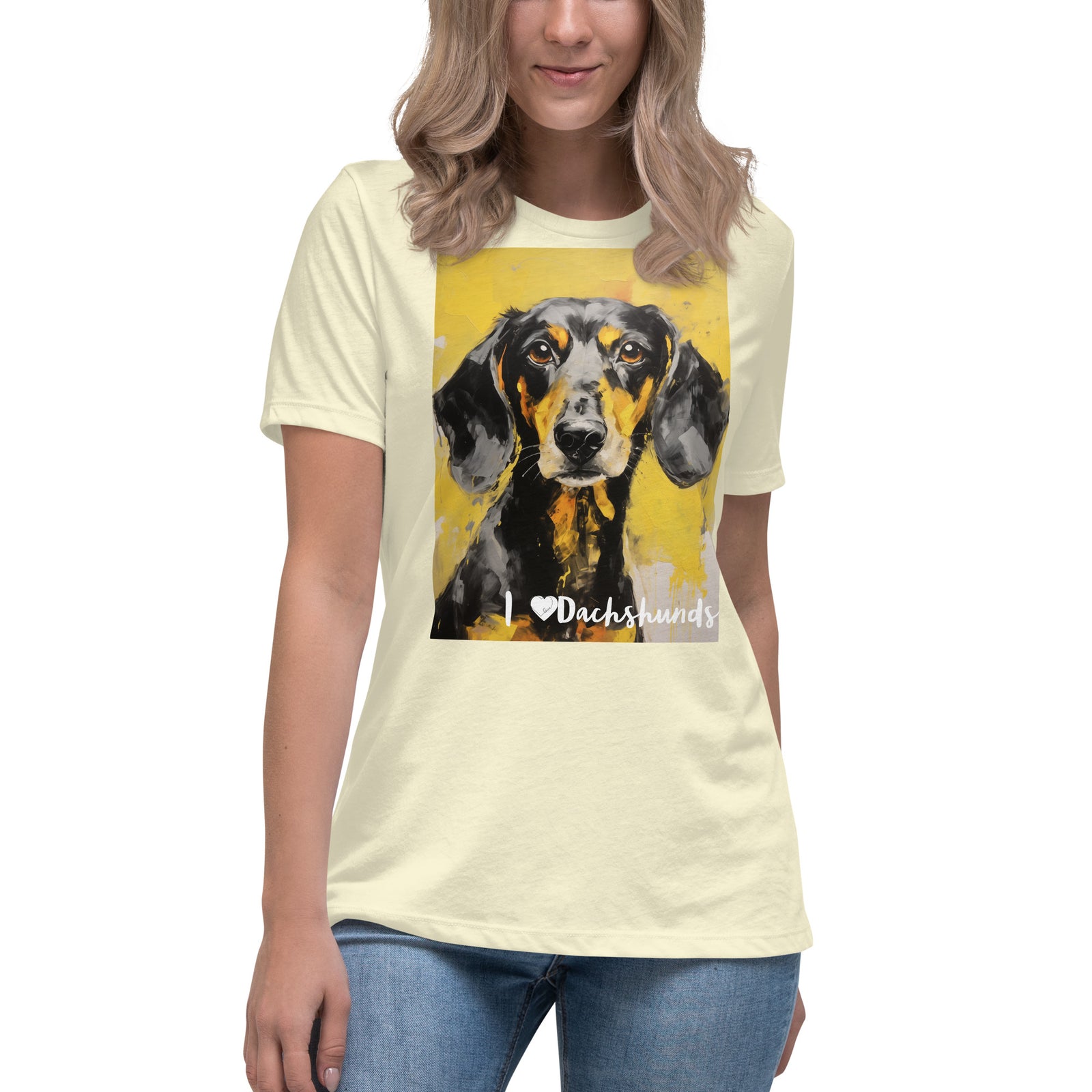 Women's Relaxed T-Shirt - I ❤ Dogs - Dachshund