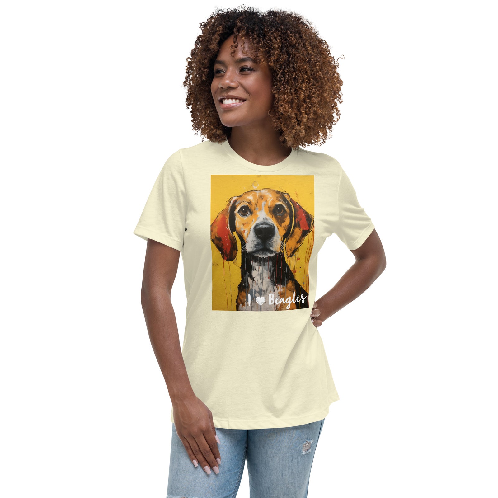 Women's Relaxed T-Shirt - I ❤ Dogs - Beagle