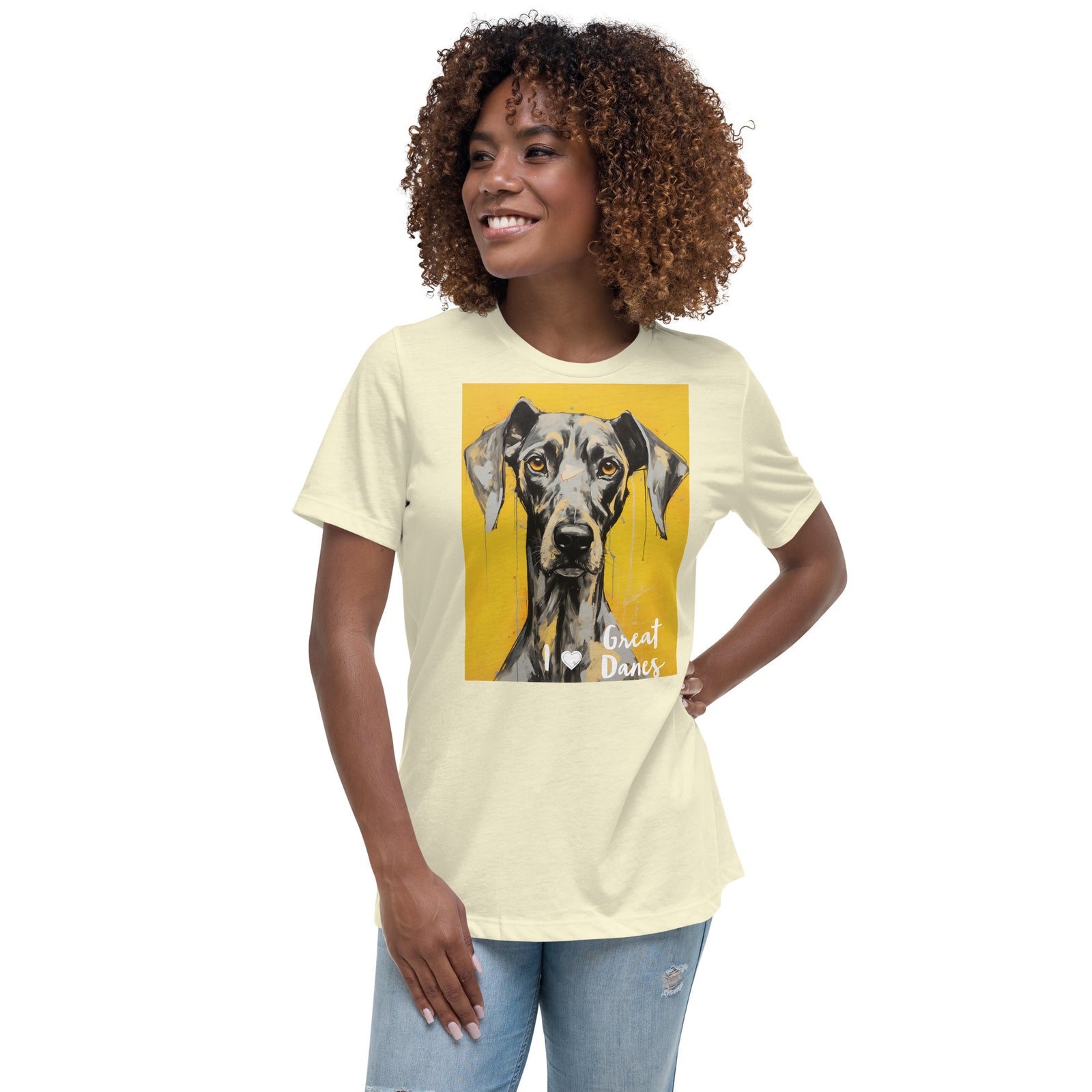 Women's Relaxed T-Shirt - I ❤ Dogs - Great Dane