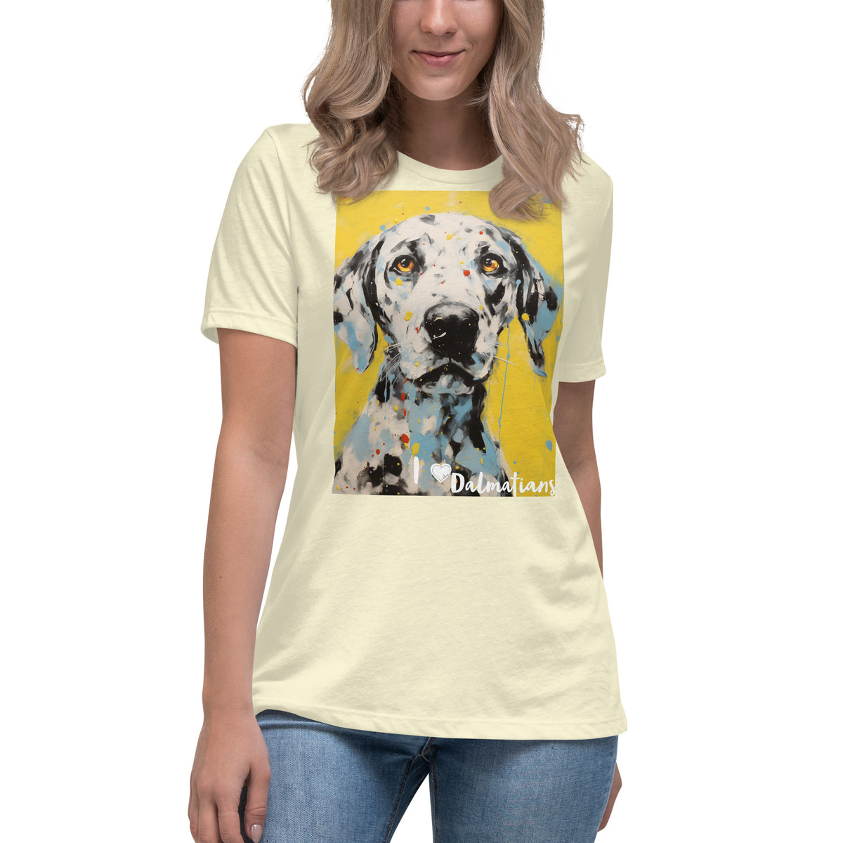 Women's Relaxed T-Shirt - I ❤ Dogs - Dalmatian