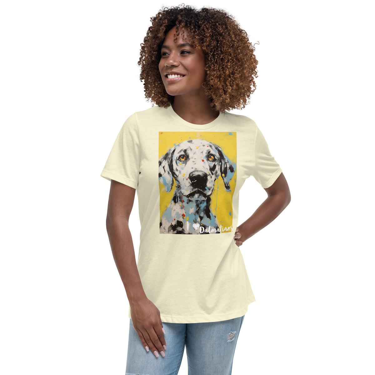Women's Relaxed T-Shirt - I ❤ Dogs - Dalmatian