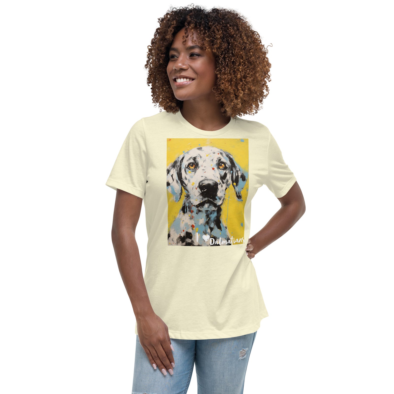 Women's Relaxed T-Shirt - I ❤ Dogs - Dalmatian