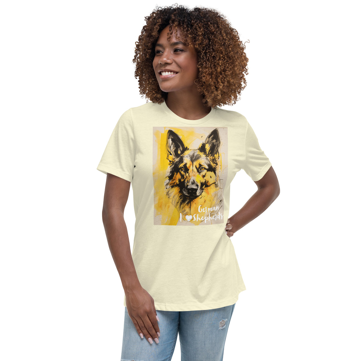 Women's Relaxed T-Shirt - I ❤ Dogs - German Shepherd